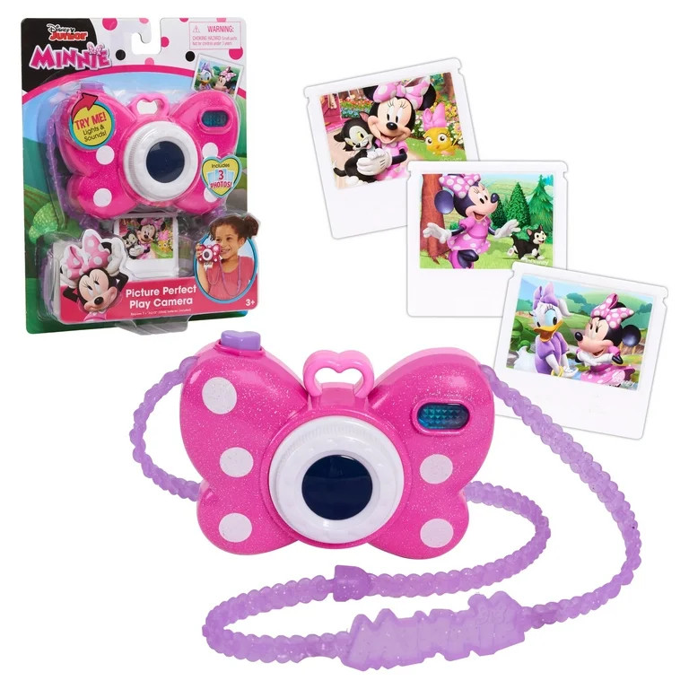 Disney Junior Minnie Mouse Picture Perfect Camera, Lights and Realistic Sounds Pretend Play Toy C... | Walmart (US)
