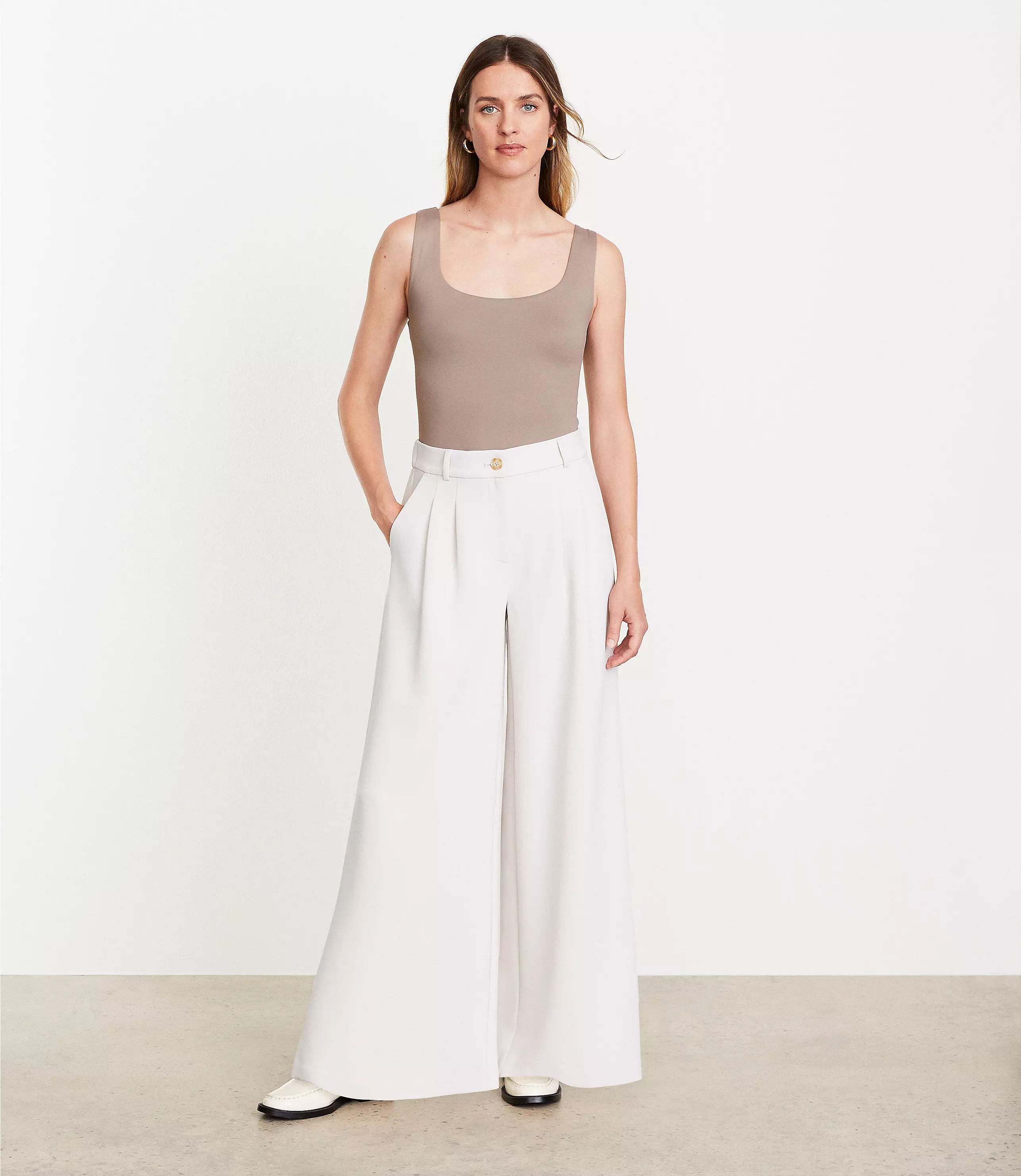 LOFT Versa 360 Knit Square Neck Bodysuit | LOFT