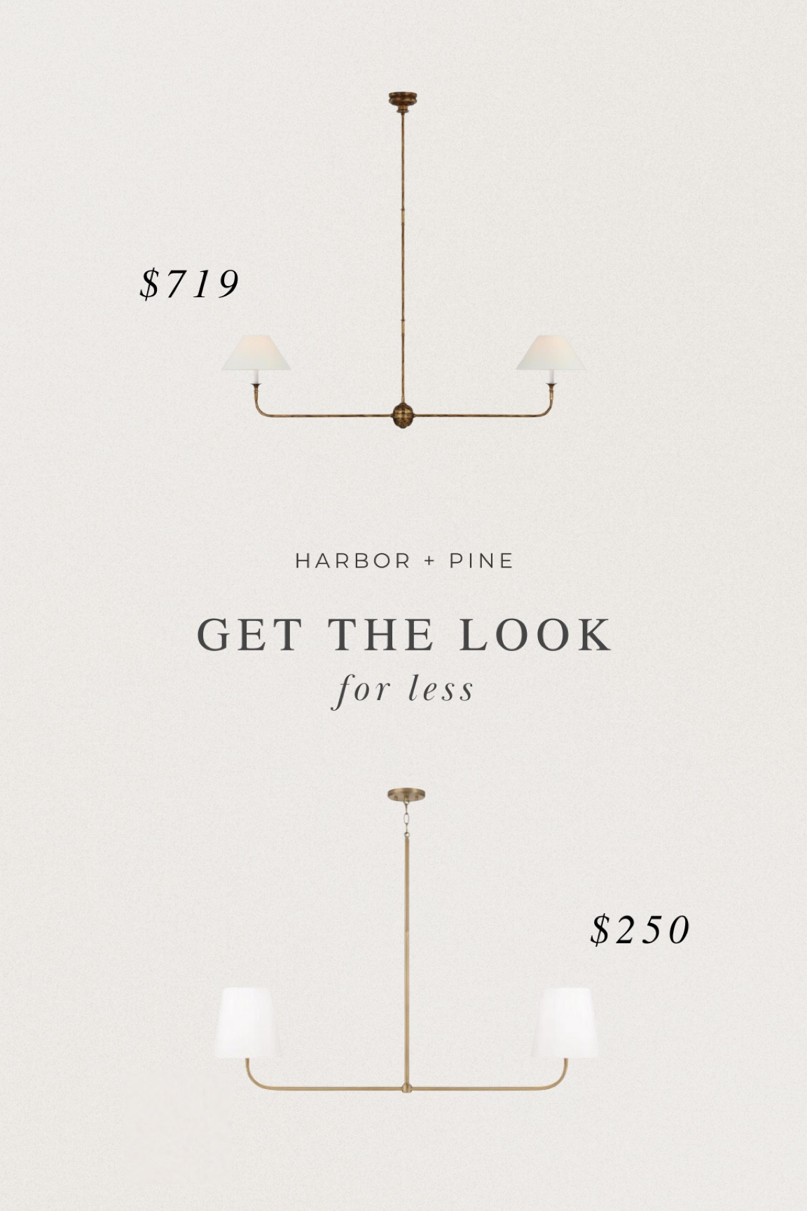 Get the look for less: Brass Two-Light Pendant 

#LTKhome