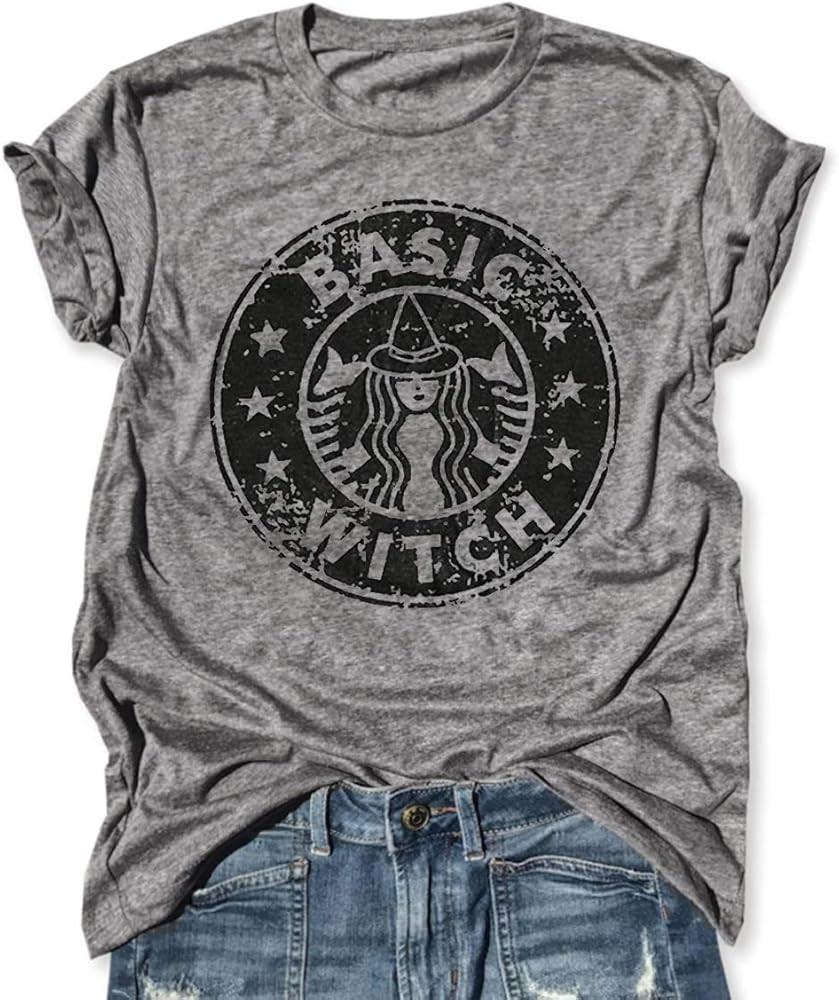 LANMERTREE Funny Halloween T Shirt Women Basic Witch Hocus Pocus Graphic Tees Shirt Teen Girls Ha... | Amazon (US)