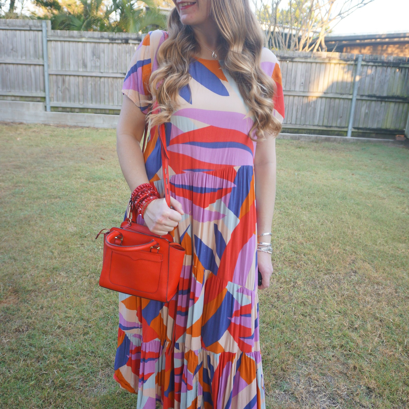 Thrifted Mister Zimi symi print maxi dress with red beaded bracelet stack and Rebecca Minkoff micro Avery tote bag ❤️

#LTKaustralia #LTKbag #LTKdresses