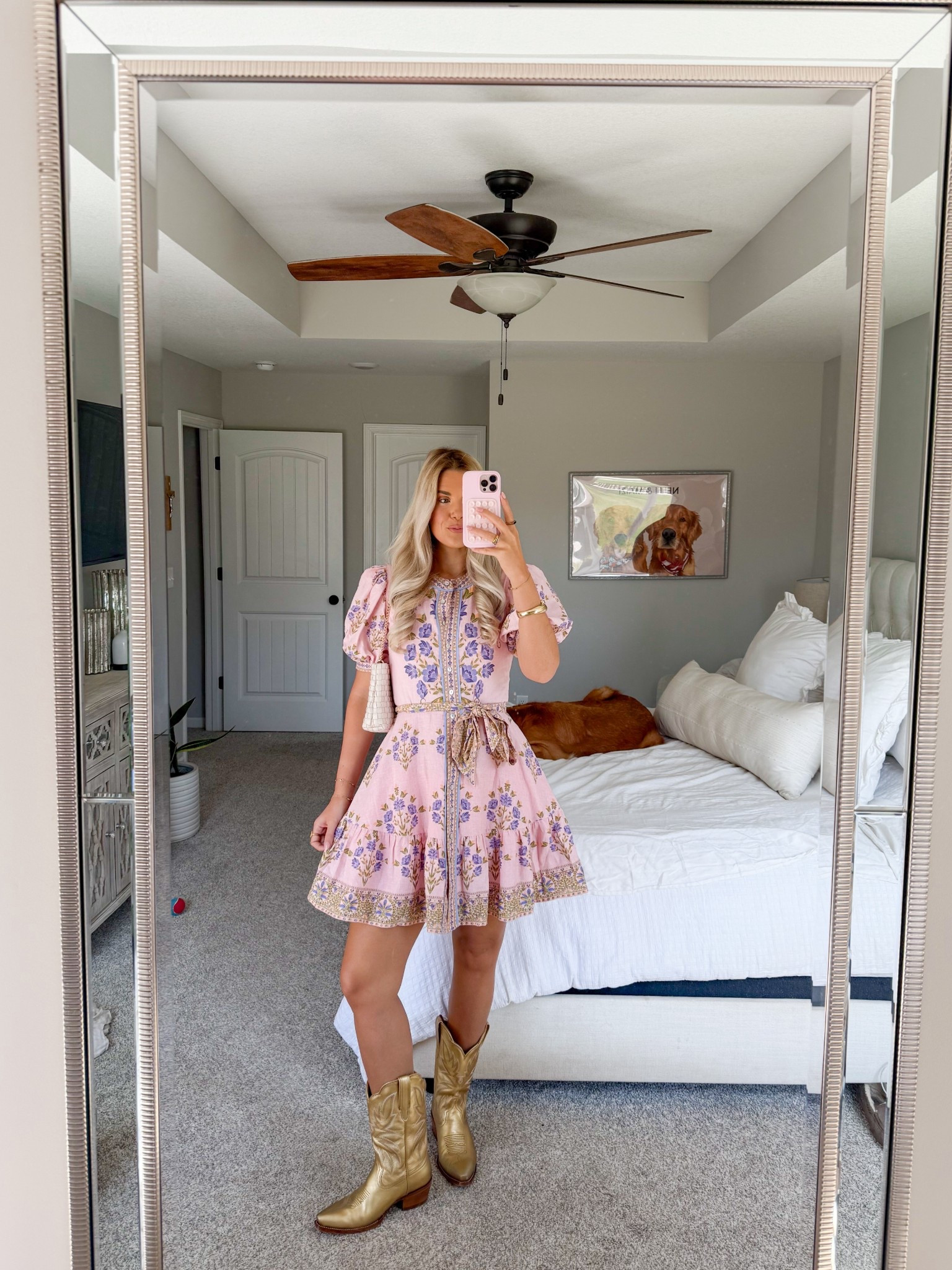 easter dress inspo! in a small could maybe do an XS but it’s adjustable with the tie so either works :) perfect for brunch, mother’s day, baby shower too! boots and bag are old so linking similar 

#LTKParties #LTKSeasonal #LTKStyleTip