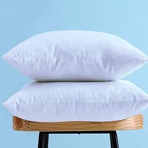 Cotton Fabric Pillow Inserts, Feather and Down Throw Pillow Inserts, 12X20 Inches, Set of 2 | Amazon (US)