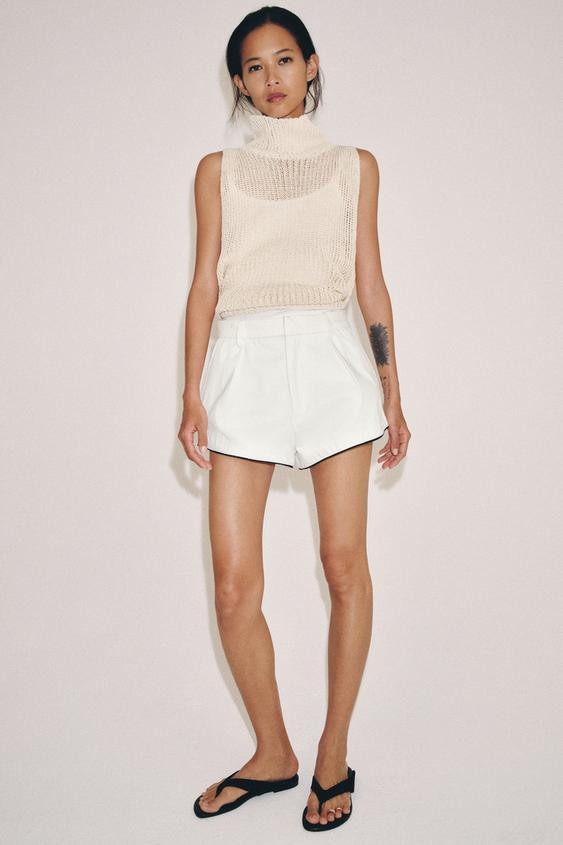 ZW COLLECTION DARTED DENIM SHORTS | Zara UK