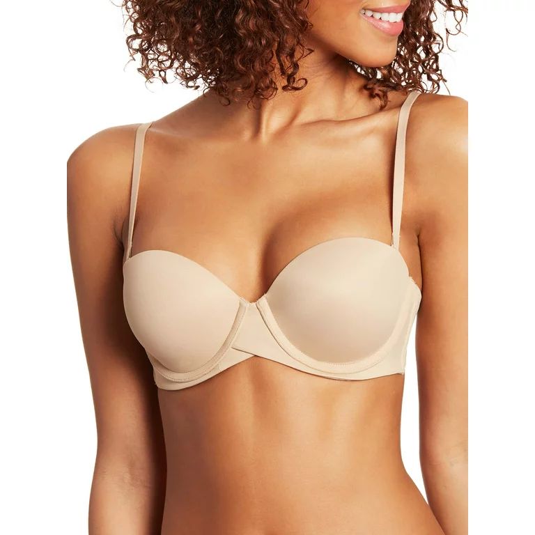Maidenform Sweet Nothings Stay Put Strapless Push Up Underwire Bra, Style SN6990 | Walmart (US)