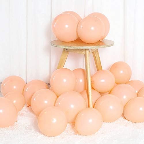 Pastel Orange Balloons 12 inch 50pcs Latex Party Balloons Baby Shower Helium Balloons Blush Birth... | Amazon (US)