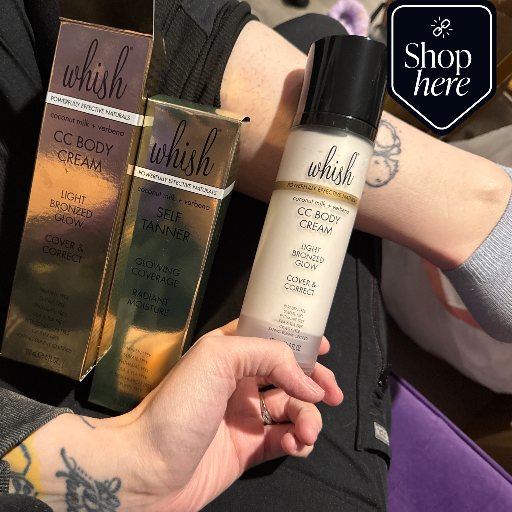 Looking forward to a summer glow with #whishccbodycream #whishselftanner #gifted #ad This applies so easy and smoothly. It snooths out large poors and even covers any marks etc making your legs look even and glowing. Smells like a light coconut that is very refreshing. The CC cream offers a shinmery glow. I am very fair skinned and it is the perfect light glow/tan for me. If you want to go darker you can apply more coats! #whish Thabk you for these two amazing products! I am ready for summer! 

#LTKgrwm #LTKBeauty