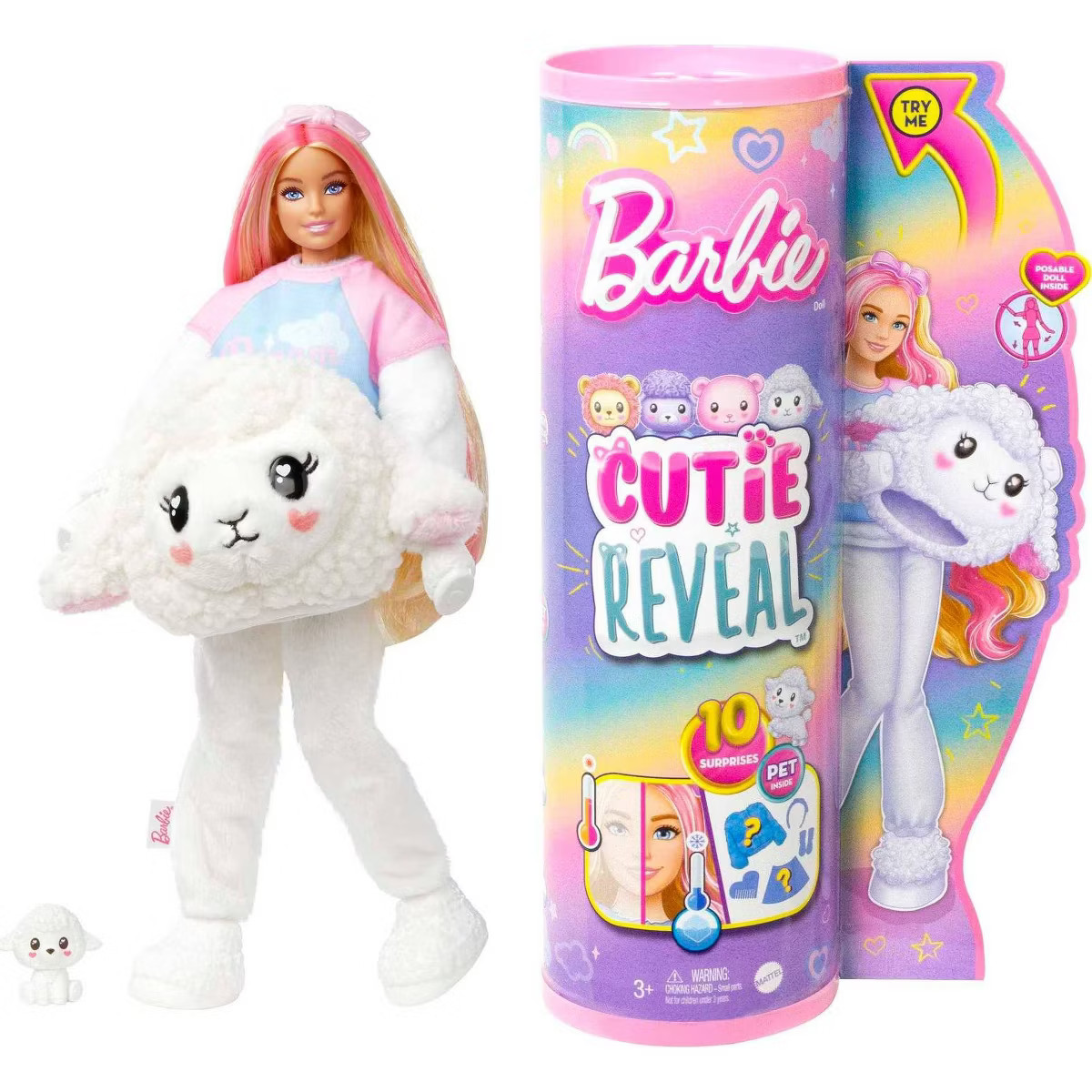 Barbie Cutie Reveal Cozy Cute Tees Series Lamb Doll | Target