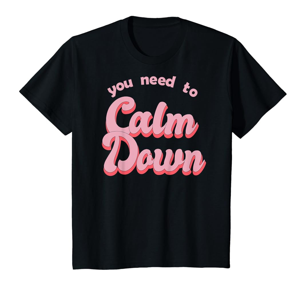 Calm Down Retro Style T-Shirt | Amazon (US)