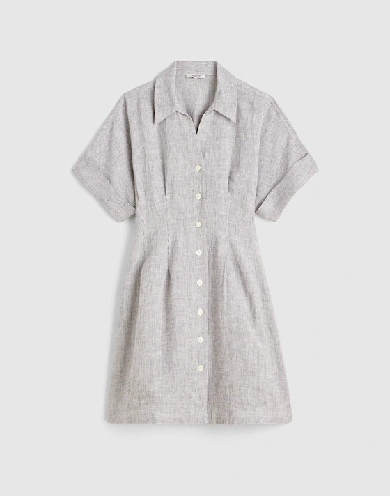 The Perry Mini Shirtdress in 100% Linen | Madewell