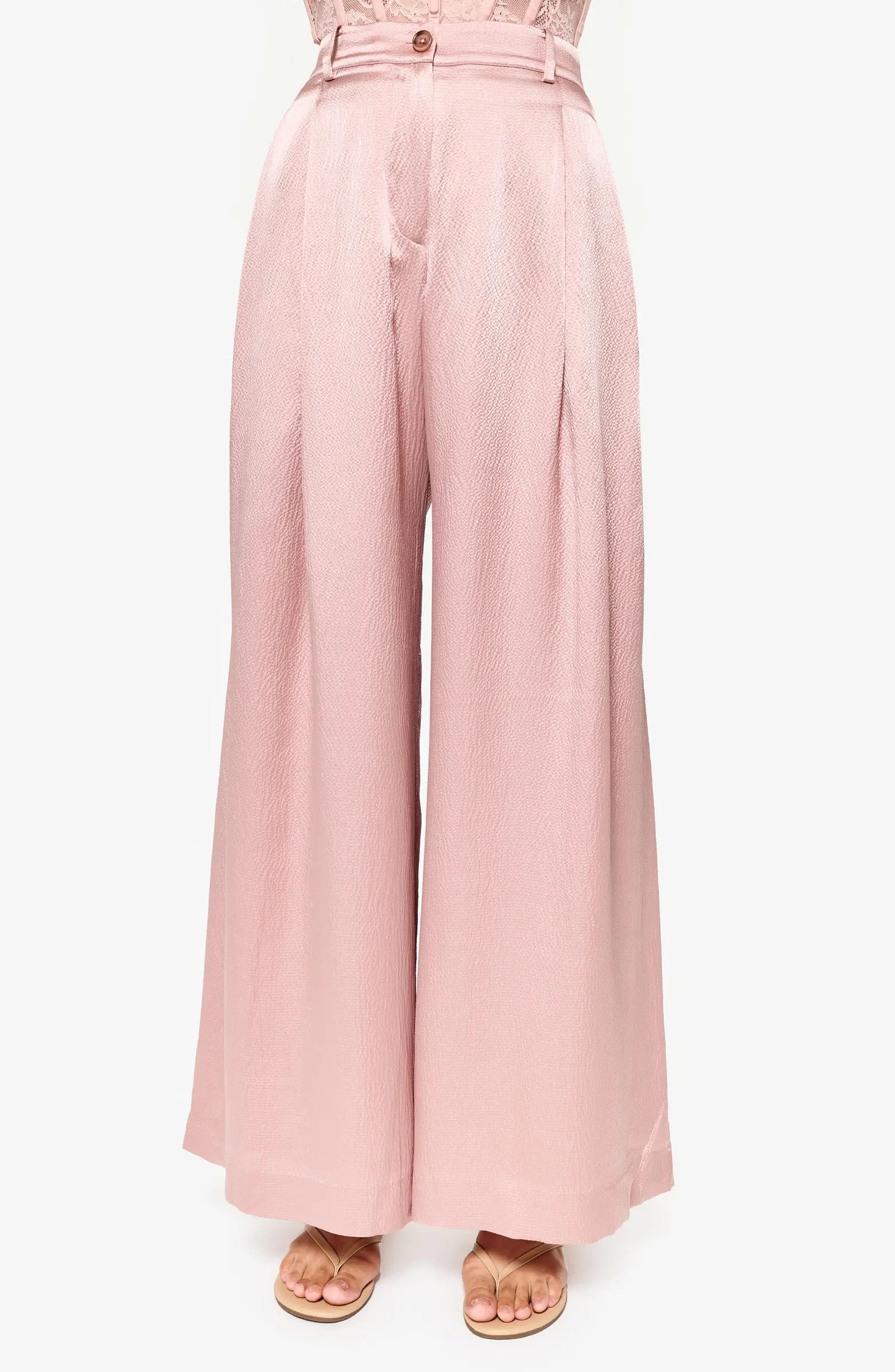 CAMI NYC Fabian High Waist Wide Leg Silk Pants | Nordstrom | Nordstrom