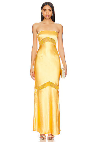 Runaway The Label Melrose Dress in Golden from Revolve.com | Revolve Clothing (Global)