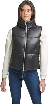 Levi's Women's Quilted Faux Leather Puffer Vest (Standard & Plus Sizes) | Amazon (US)