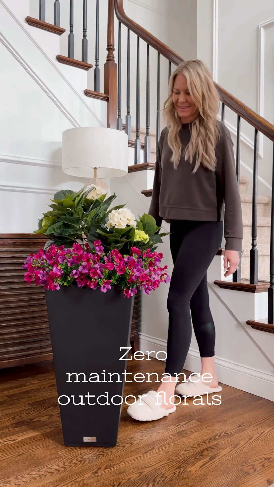 Zero maintenance outdoor florals. when I found these faux hydrangeas I was so excited because they actually looked real! I decided to add a pop of color to my planters this year with the pink & purple & I’m loving the combo! 

My planter is the 26” size and I have one entire pack of pink/purple florals around the base of the hydrangea held in with floral foam 🌸

#LTKWatchNow #LTKSeasonal #LTKHome