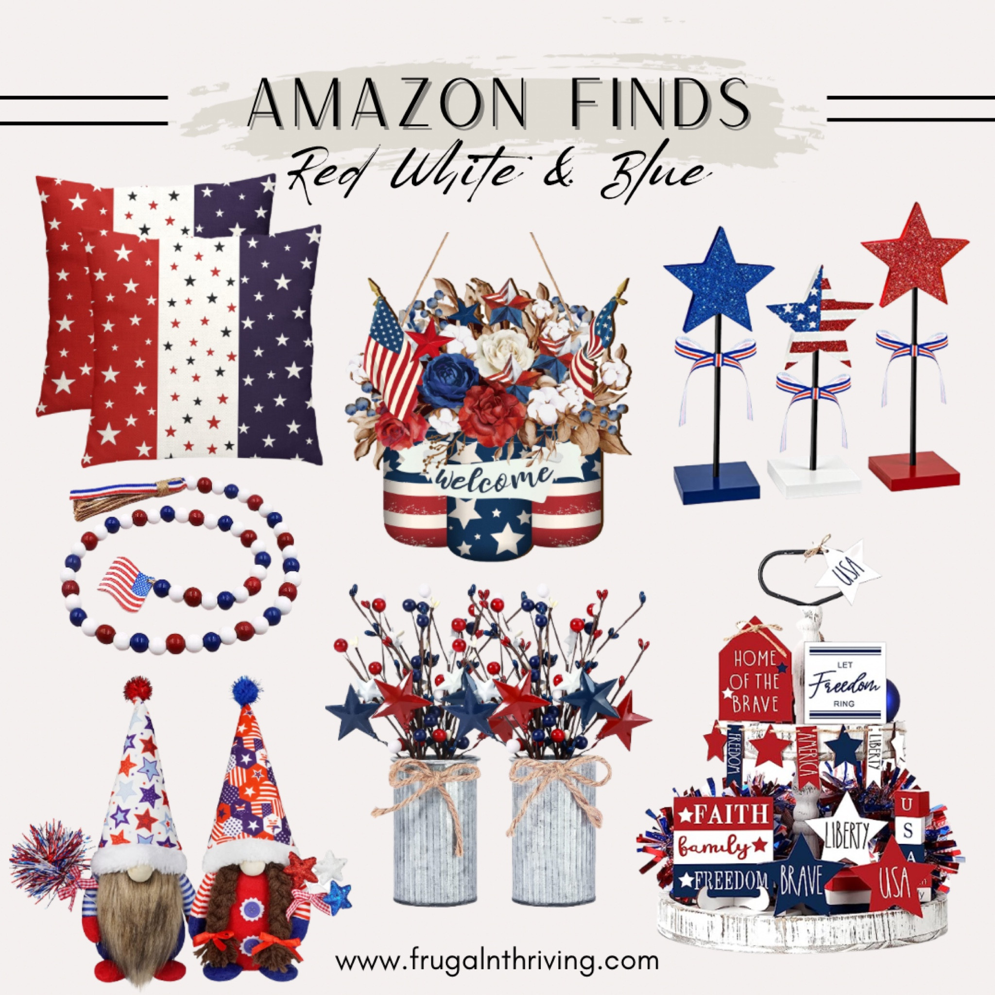 Red white and blue decor from Amazon 🇺🇸

#amazon #holidaydecor #4thofjuly

#LTKstyletip #LTKSeasonal #LTKhome
