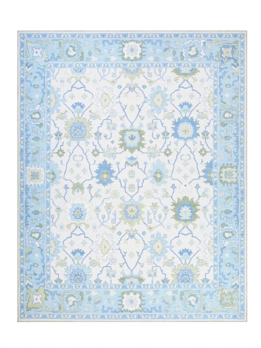 Under $200 oushak inspired rug! 💙Approx 8x10!