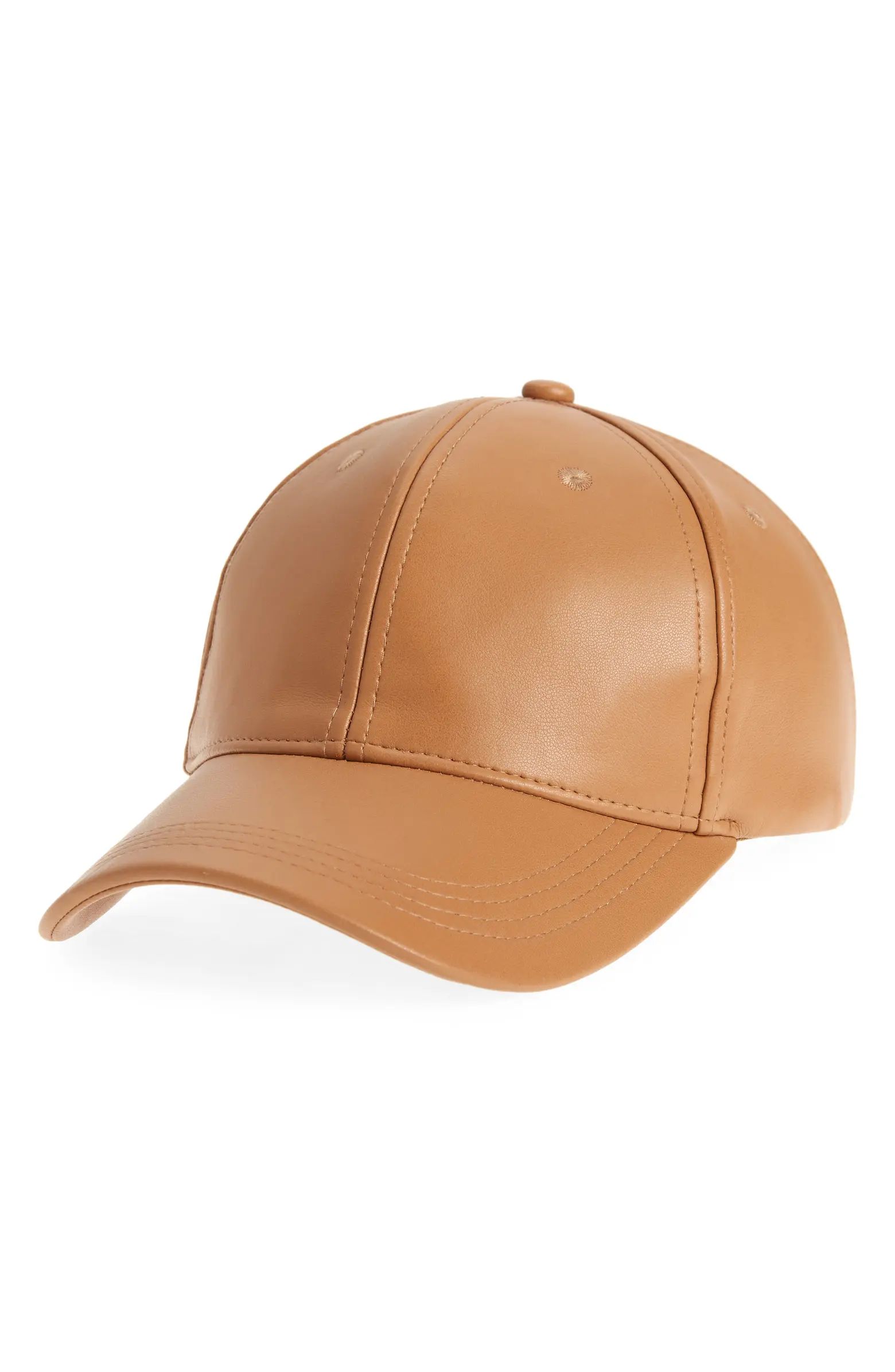 Cia Gritty Faux Leather Baseball Cap | Nordstrom