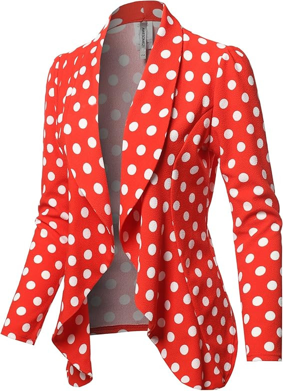 Women's Solid Formal Office Style Open Front Long Sleeves Blazer - Made in USA | Amazon (US)