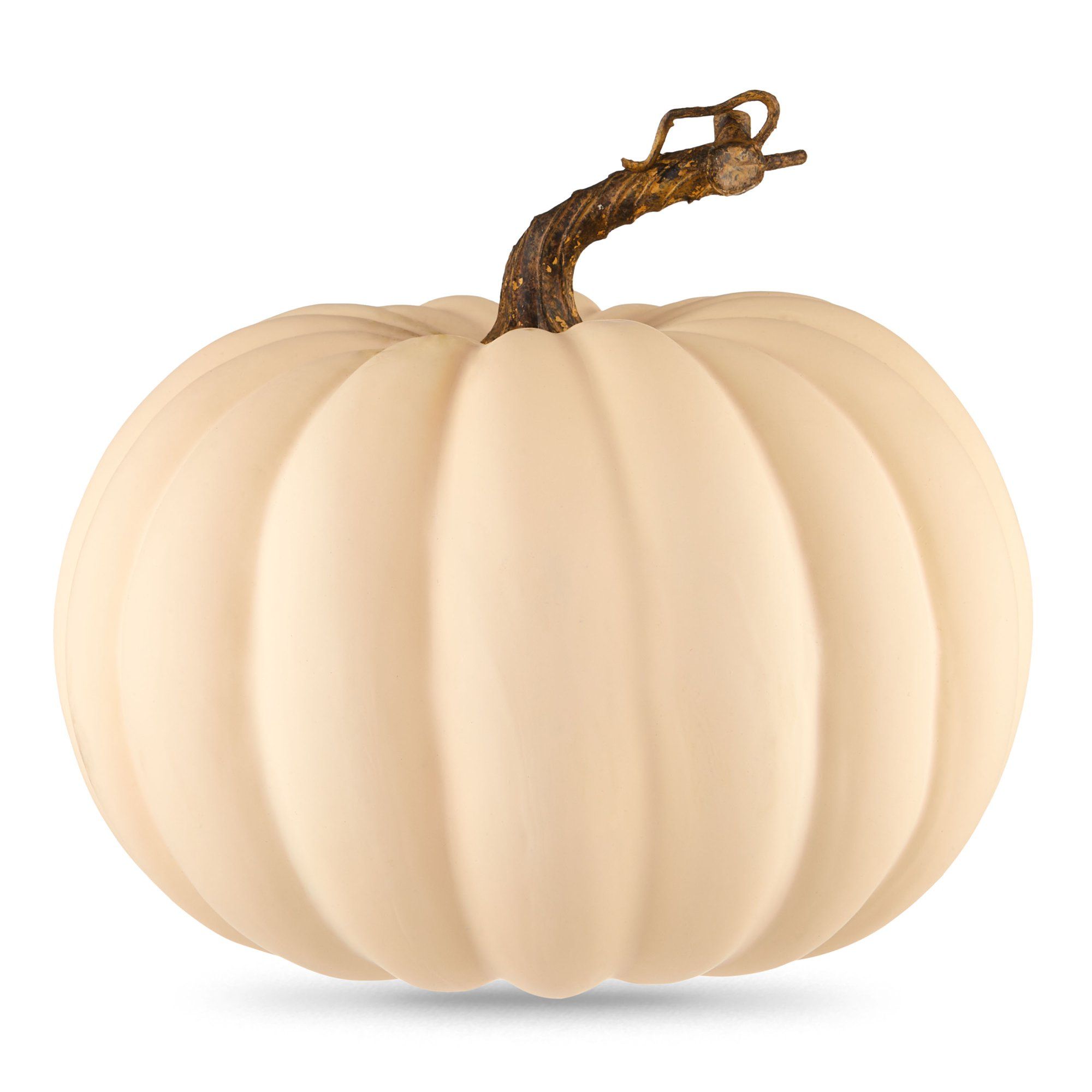 Fall, Harvest 7 in off-White Foam Pumpkin Decoration, Way to Celebrate | Walmart (US)