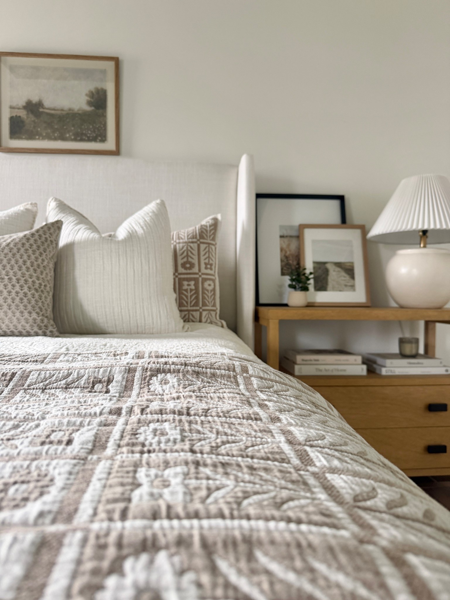 Soft, neutral, and just enough floral to feel like spring without overwhelming the space 🌿

This floral coverlet instantly elevated my bedroom—lightweight, breathable, and the prettiest subtle pattern that works with everything. Perfect for layering right now or using on its own as the temps warm 🤍

#ltkhome #ltkstyle #springdecor #neutralhome #bedroominspo #floraldecor #cozyhome #homedetails #quincehome #affordablehome

#LTKSeasonal #LTKOver40 #LTKHome