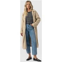 Women's Marion Double Breasted Trench, Beige, Tencel, Size UK 16, Saint + Sofia | Saint + Sofia