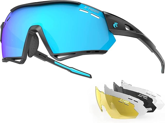X-TIGER Polarized Sunglasses Men Cycling Glasses,Sports Sunglasses Womens for Baseball Running wi... | Amazon (US)