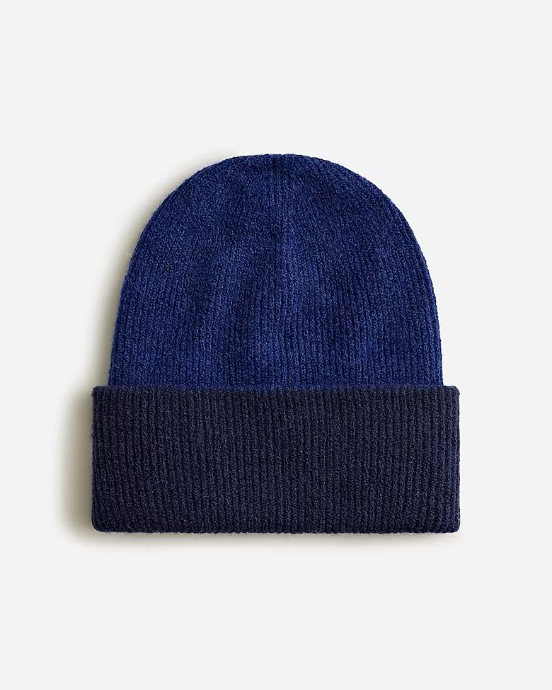 Colorblock ribbed beanie in Supersoft yarn | J.Crew US