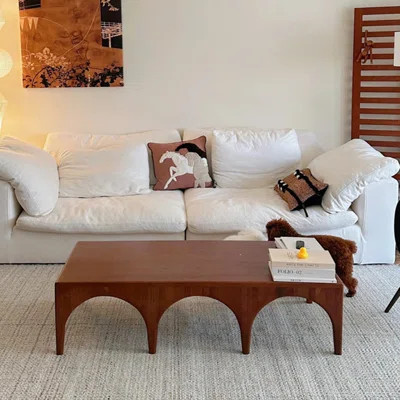 Simple ash wood vintage coffee table | Wayfair North America