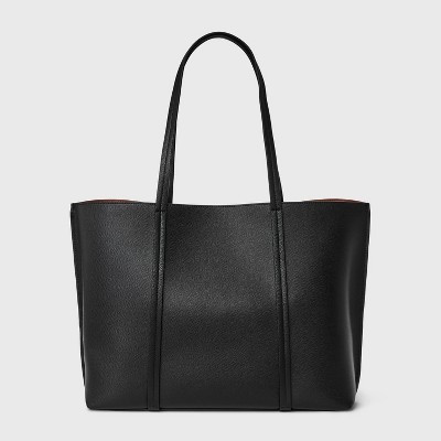 Triple Compartment Work Tote Handbag - A New Day™ Black: Shell, Double Shoulder Handles | Target