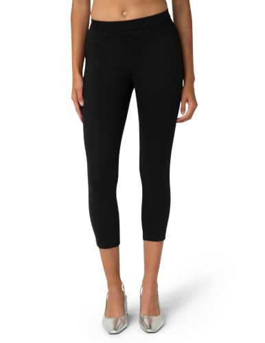 No nonsense Women's Classic Denim Capri Leggings with Pockets, Black, Medium | Amazon (US)