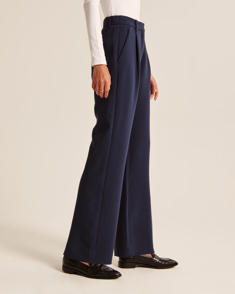 Tailored Relaxed Straight Pant | Abercrombie & Fitch (US)