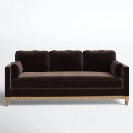 Pera 84'' Velvet Square Arm Sofa with Reversible Cushions | Joss & Main | Wayfair North America