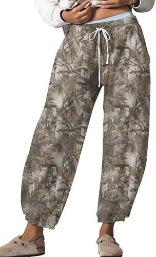 Ziesexy Leopard Pants Women Barrel Sweatpants Casual Baggy Cheetah Print Lounge Pants Drawstring ... | Amazon (US)