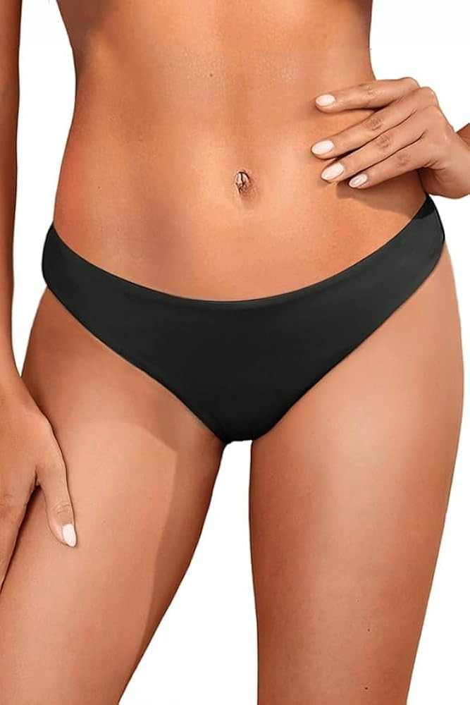 Tempt Me Women Low Rise Bikini Bottoms - Moderate Coverage Bathing Suit Bottoms Low Waisted Swims... | Amazon (US)