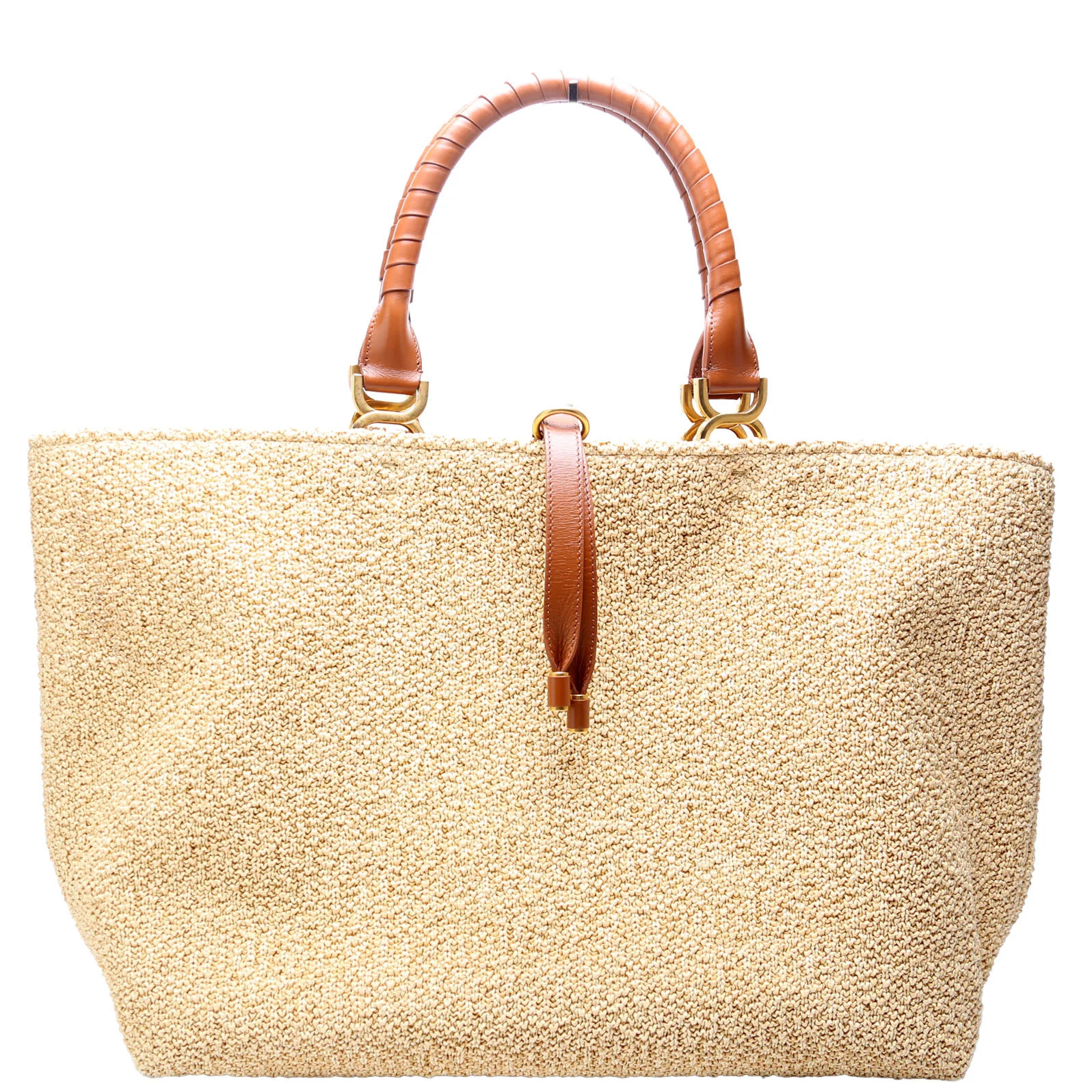 Marcie Raffia Tote Beige | Keeks Designer Handbags