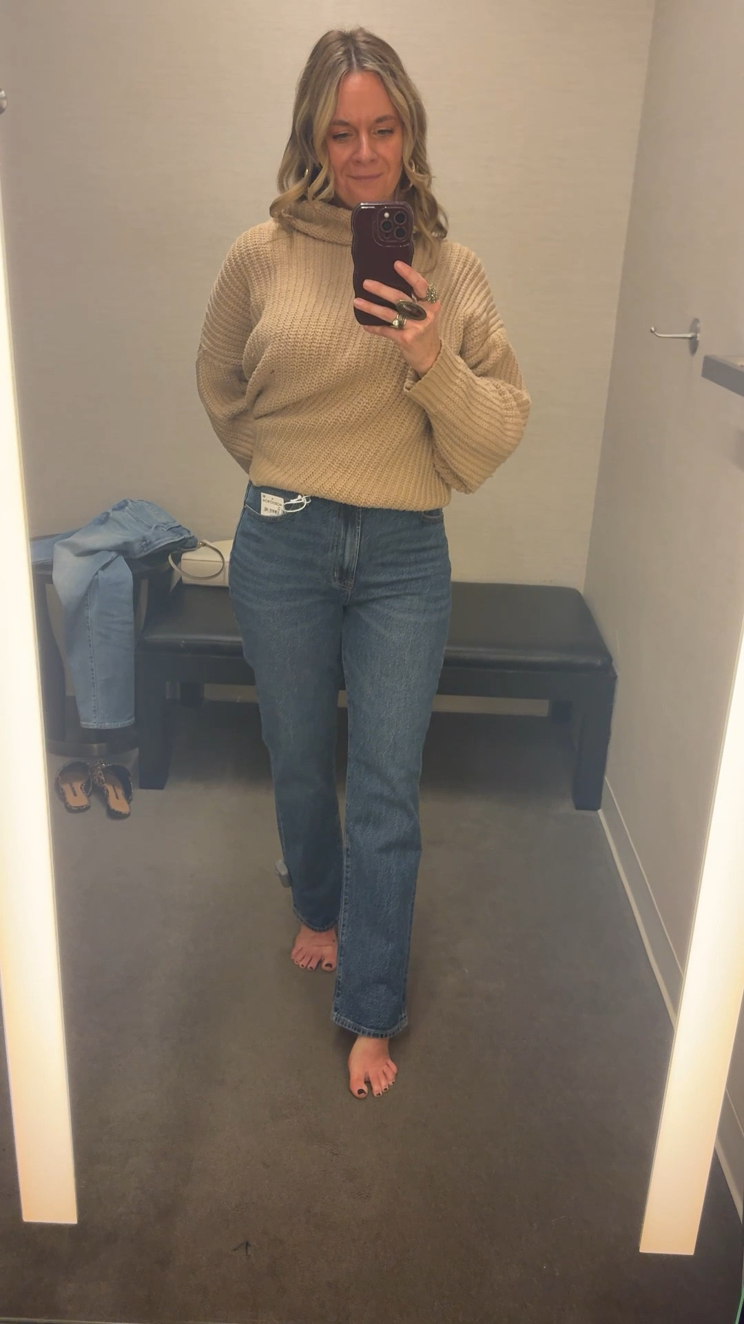 Today’s OOTD + a personal stylist try-on 👖
I tried on these straight leg jeans from Nordstrom last week, and this is exactly the fit I’m constantly recommending to clients.

Straight leg denim is one of the most versatile silhouettes — it feels current without being trendy, works with sneakers and boots, and instantly makes outfits feel more balanced.

As a stylist, I love jeans that don’t require overthinking — these are easy, flattering, and work for real life.

Fit notes: I’m wearing a 28.
Linked here for anyone looking to refresh their everyday denim. 

#LTKmomlife #LTKootd #LTKOver40