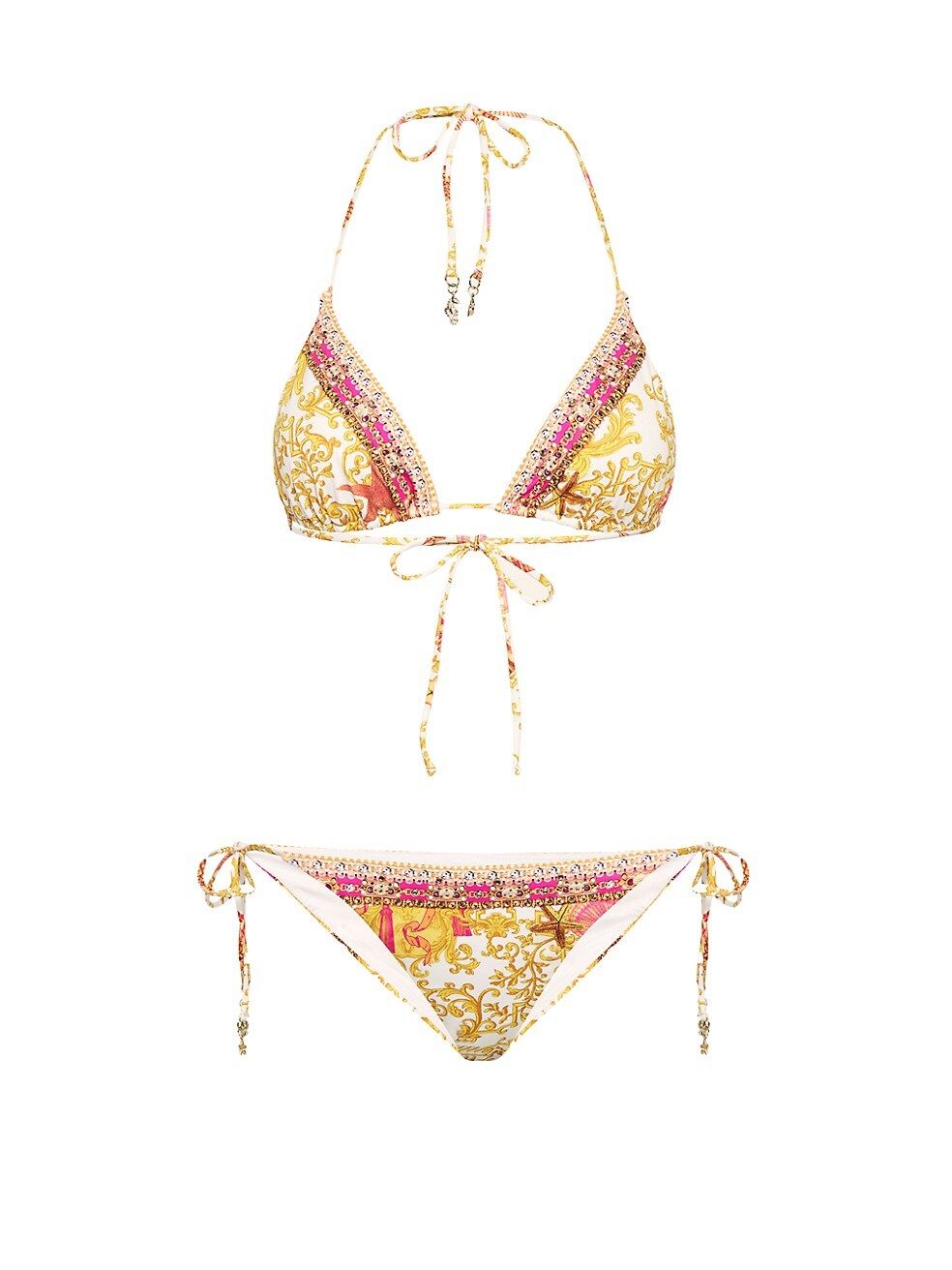 Tri Embellished Print Bikini Set | Saks Fifth Avenue