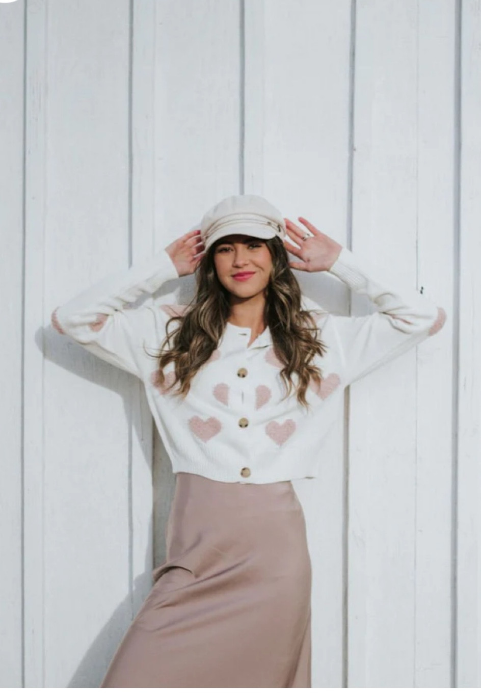 Valentine’s Day outfit , heart pattern cardigan , women’s midi skirt 
#Valentine’sDayoutfit 

#LTKunder100 #LTKFind #LTKGiftGuide