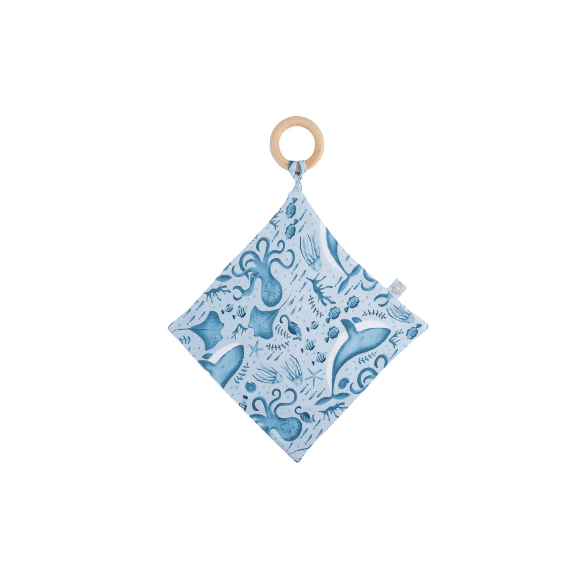 Bamboo Lovey w/ Teething Ring | Dreamland Baby