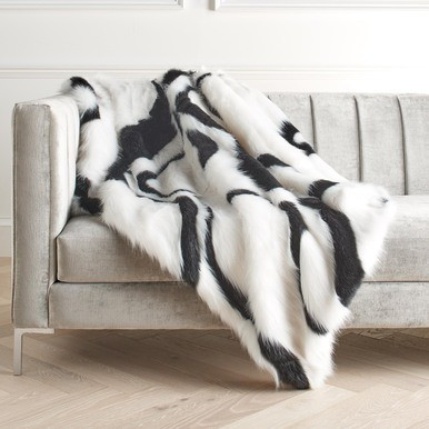 Marble Oversized Throw - Black/White | Z Gallerie