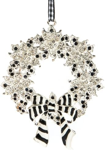 MACKENZIE-CHILDS Wreath Christmas Ornament, Metal Christmas Tree Ornament, Silent Night | Amazon (US)