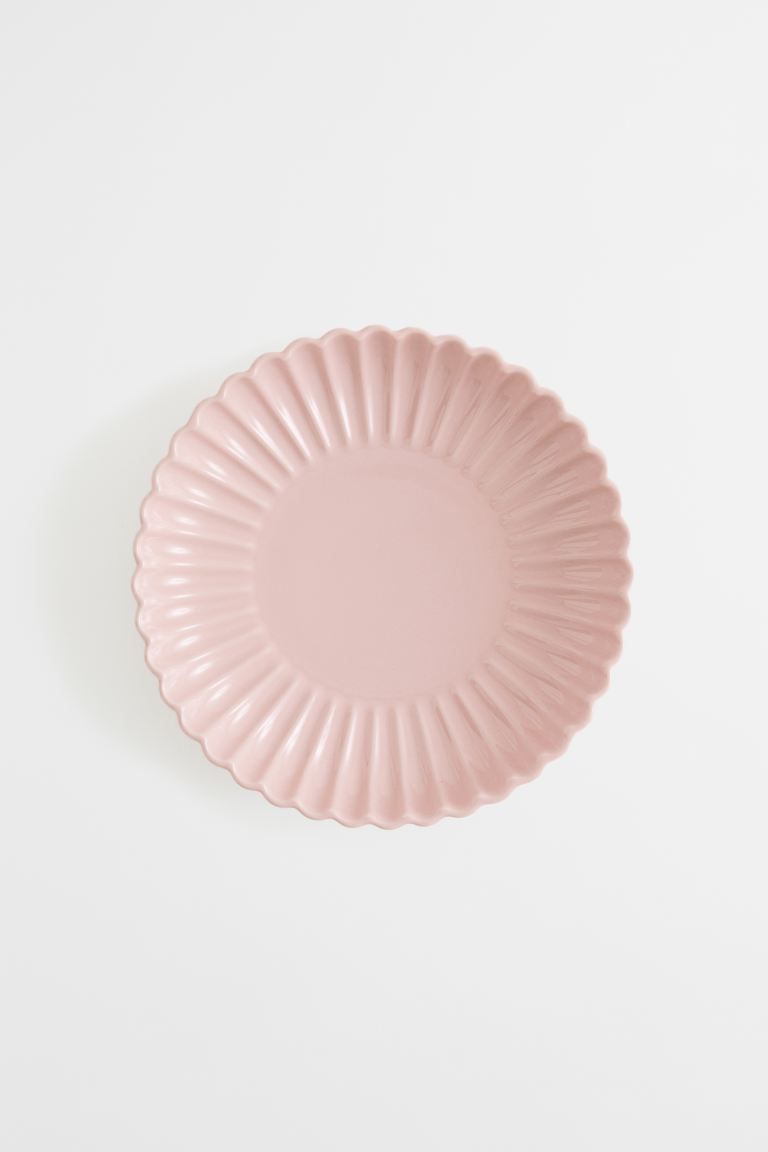 New ArrivalDeep plate in glazed stoneware with a fluted rim. Diameter 8 3/4 in. Height 1 3/4 in.W... | H&M (US)
