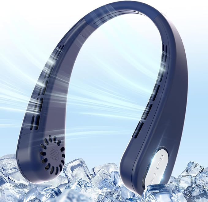 Portable Neck Fan, Bladeless Personal Fan, Rechargeable 4000mAh Battery, No Hair Snagging, 3 Spee... | Amazon (US)