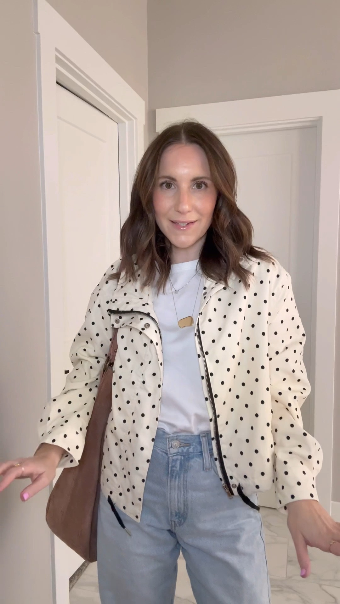 A casual spring ootd! This Amazon jacket is CUTE! Comes in a bunch of colors and is the perfect spring topper! Wearing a medium jacket (sized up based on reviews), small tee and size 25 denim 

Amazon finds, cinch waist jeans, adidas Mary Jane’s, electric picks necklace, style over 30, easy ootd 

#LTKootd