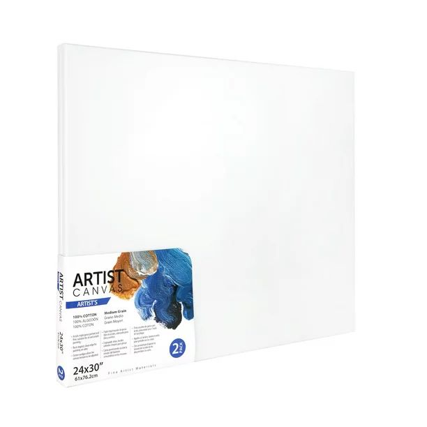 Artist Stretched Canvas, 100% Cotton Acid Free White Canvas, 24"X30", 2 Pieces | Walmart (US)