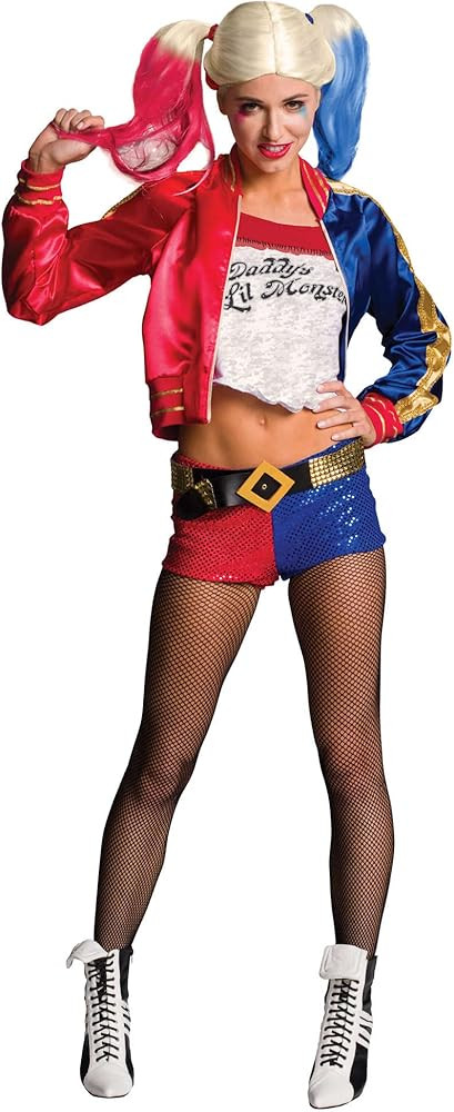 Rubie's Official DC Comics Suicide Squad Harley Quinn, Ladies Fancy Dress Halloween Villain Costu... | Amazon (UK)