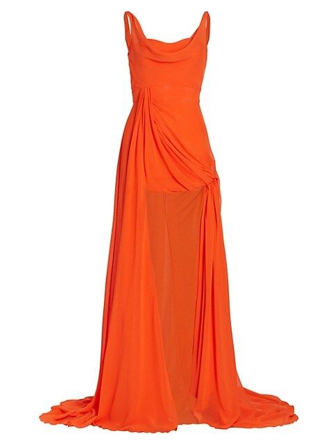Eva Draped High-Low Gown | Saks Fifth Avenue