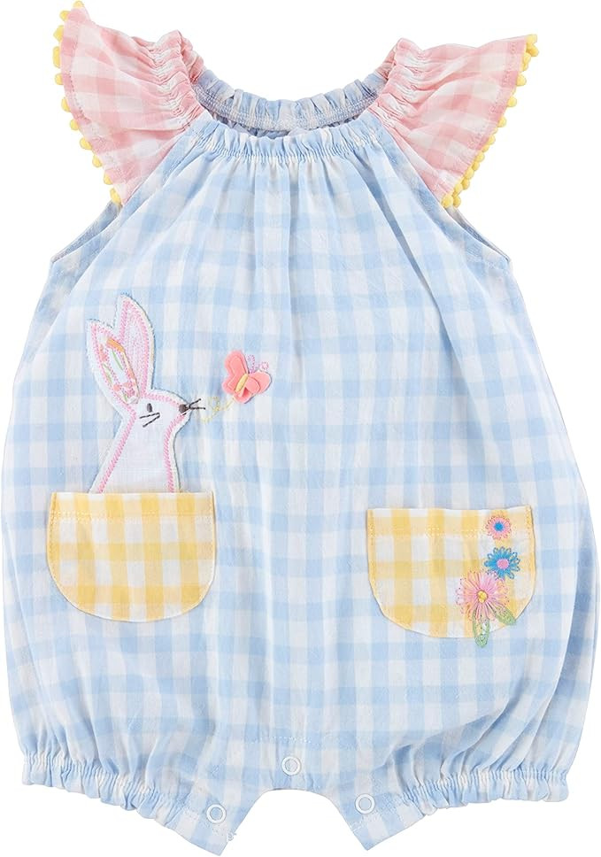 Mud Pie Girls Mud Pie Girls Gingham Romper | Amazon (US)