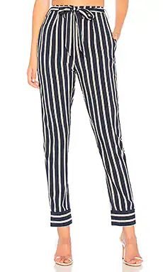 by the way. Nelly Pinstripe Belted Pants in Navy & White from Revolve.com | Revolve Clothing (Global)