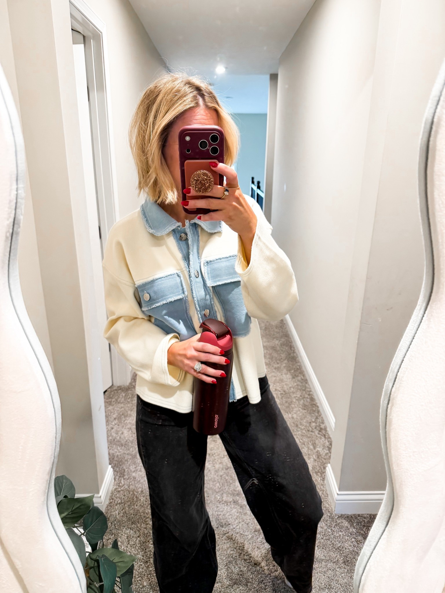 This top got a little tuck from my waist band before I left out of the door. These jeans are *OAT* jeans from @TJ Maxx & I’m absolutely obsessed. Two of my sisters also have. I posted similar links!

#LTKdayinmylife #LTKootd #LTKmomlife